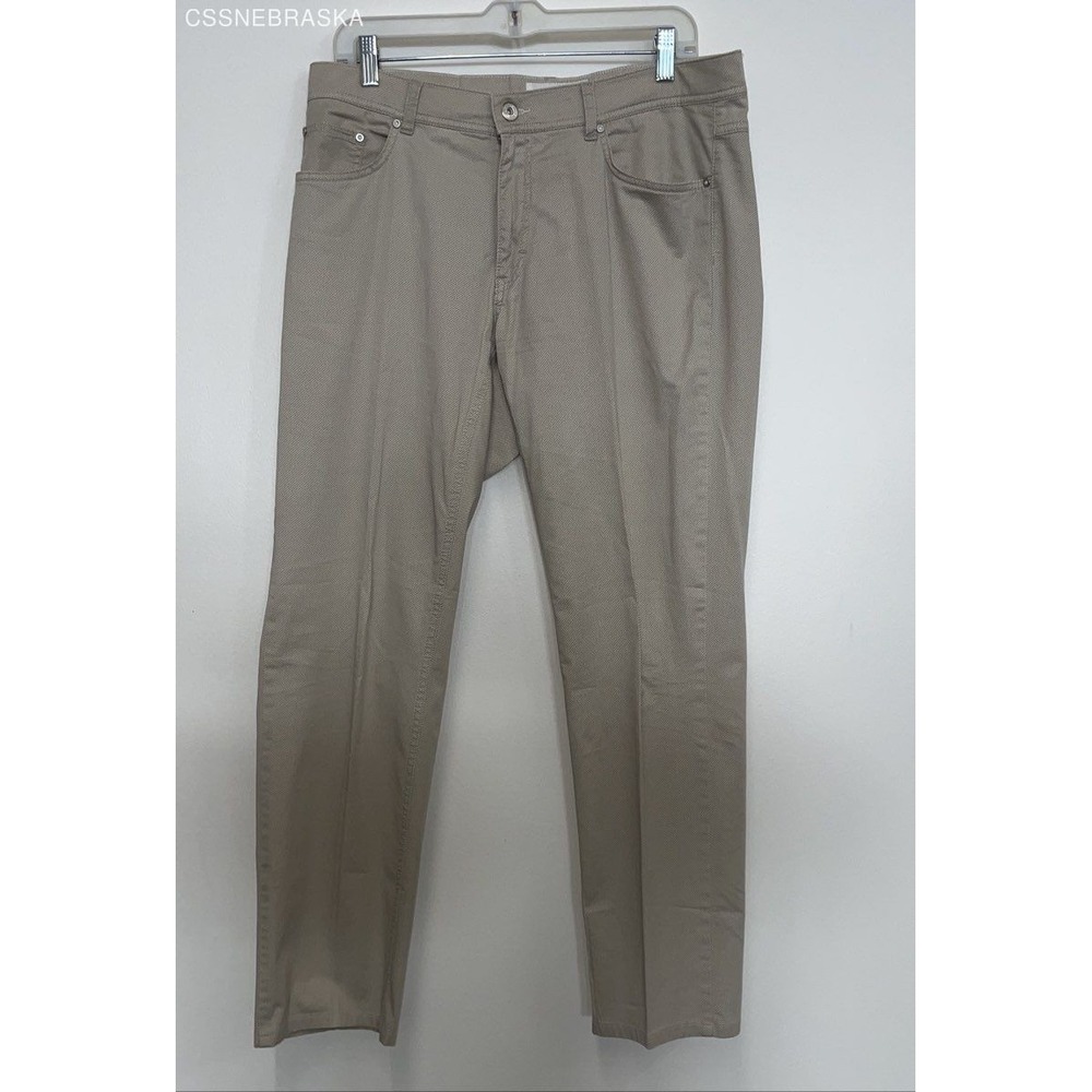 Brax Feel Good Beige Straight Regular Pants Style: Cooper‎ Fancy - Size 33/34